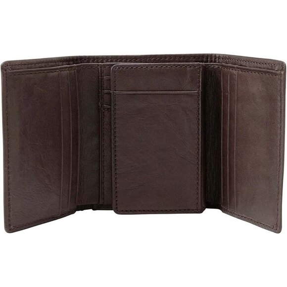Fossil Men's Leather Trifold with Id Window Wallet - Picture 4 of 6